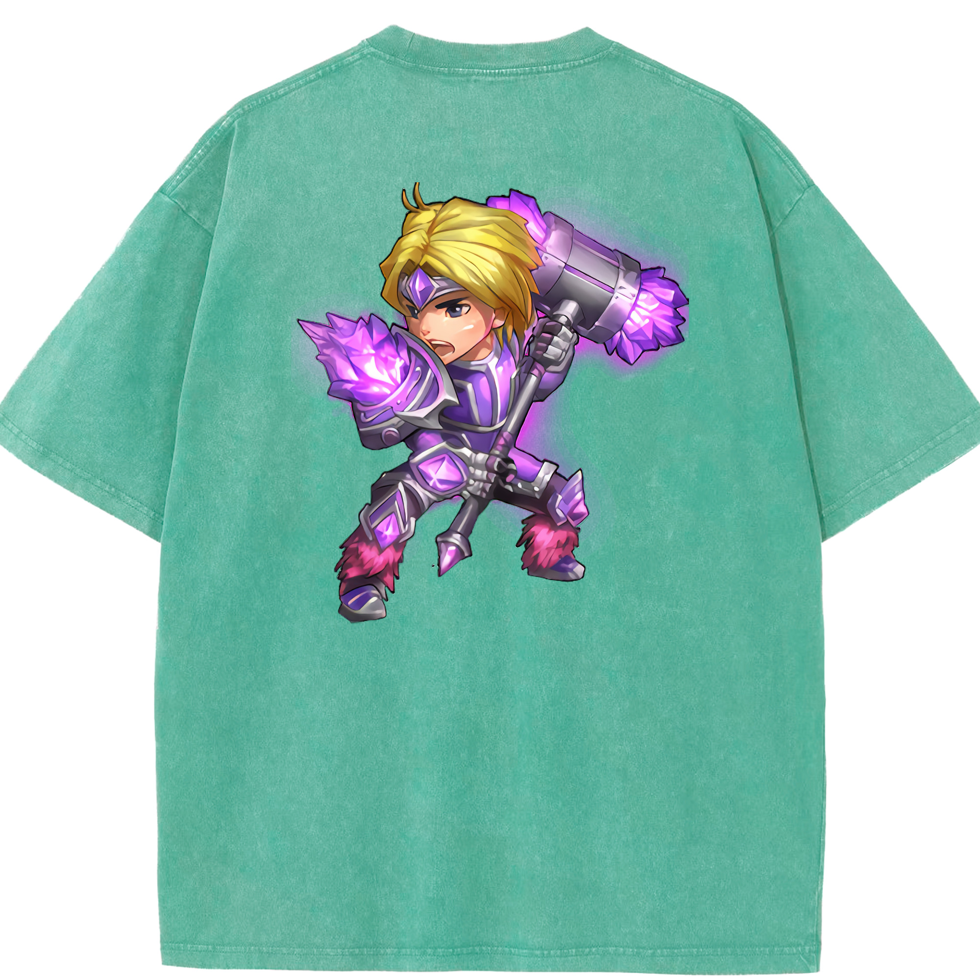 リーグ・オブ・レジェンド League of Legends LOL 綿100% ヴィンテージ風 半袖Tシャツ（背面プリント）